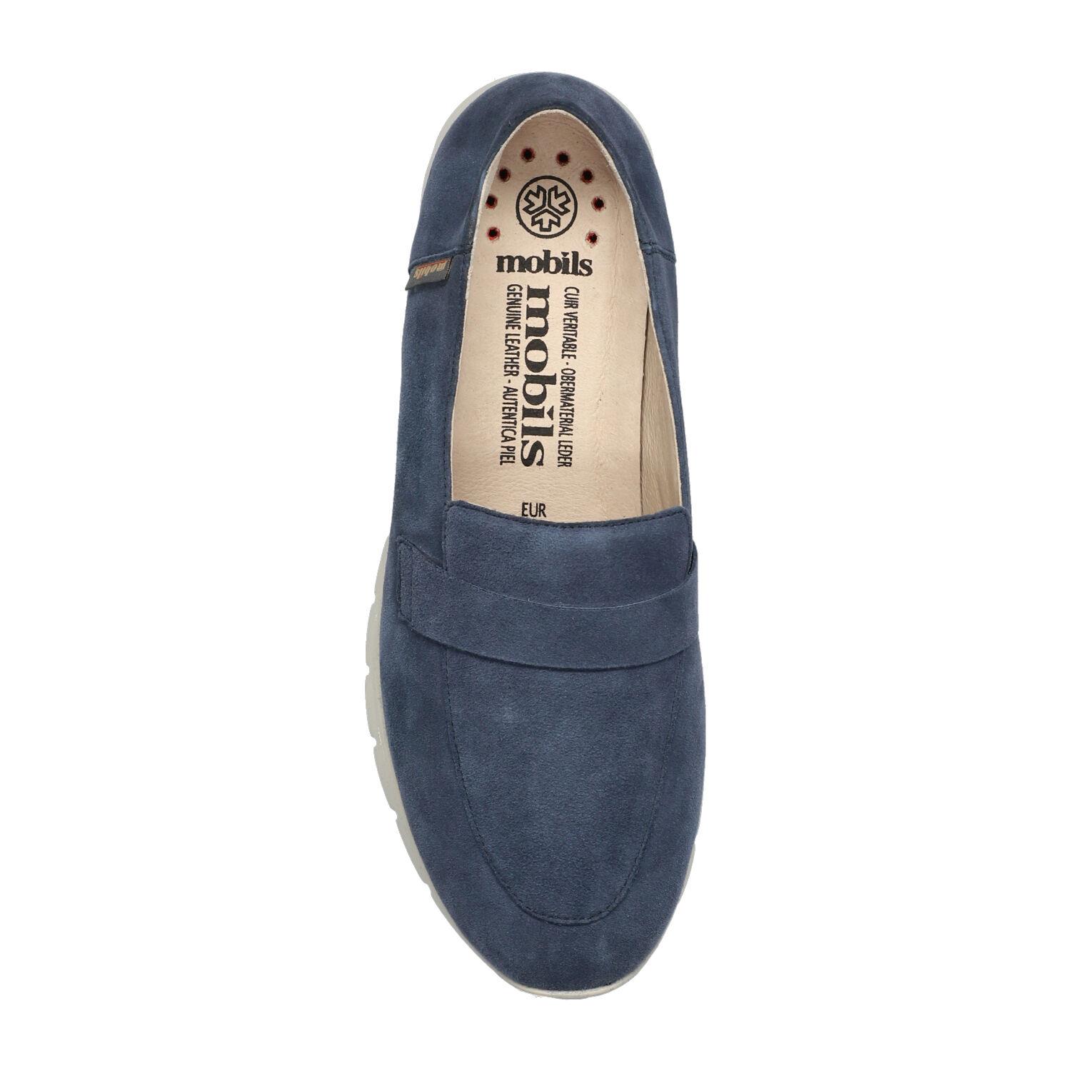 mocassins femme modèle Dixie Bleu jean - Mephisto
